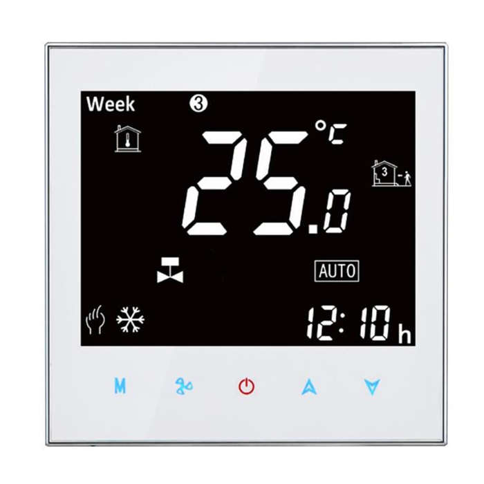 BAC-2000 Central Air Conditioning Type Touch LCD Digital 2-pipe Fan Coil Unit Room Thermostat, Di...
