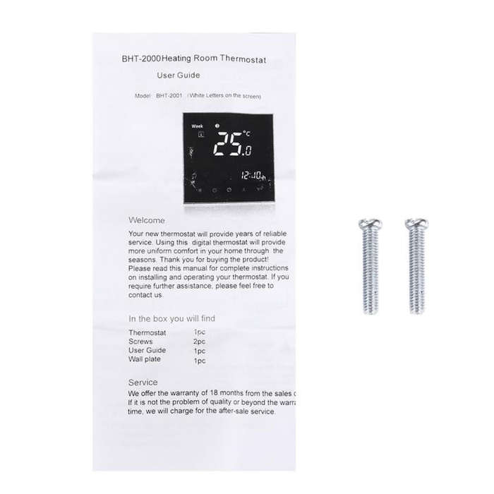 BAC-2000 Central Air Conditioning Type Touch LCD Digital 2-pipe Fan Coil Unit Room Thermostat, Di...