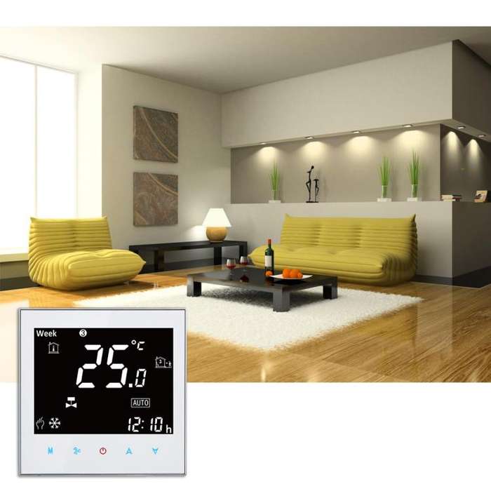 BAC-2000 Central Air Conditioning Type Touch LCD Digital 2-pipe Fan Coil Unit Room Thermostat, Di...