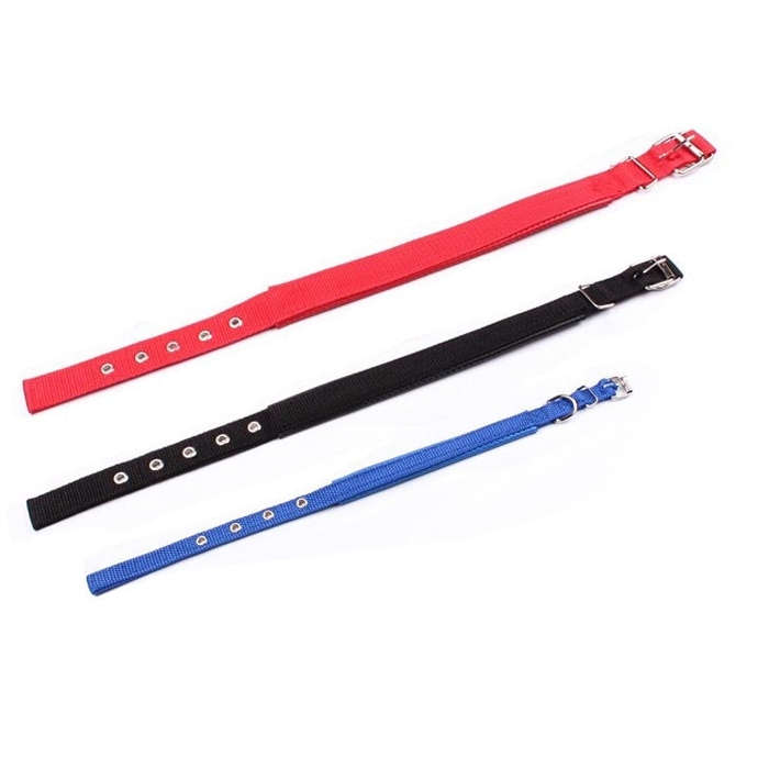 Foam Cotton  Polyester Pet Collars Pet Neck Strap Dog Neckband Cats Dogs Collars, 3.5cm x 57cm (Red)