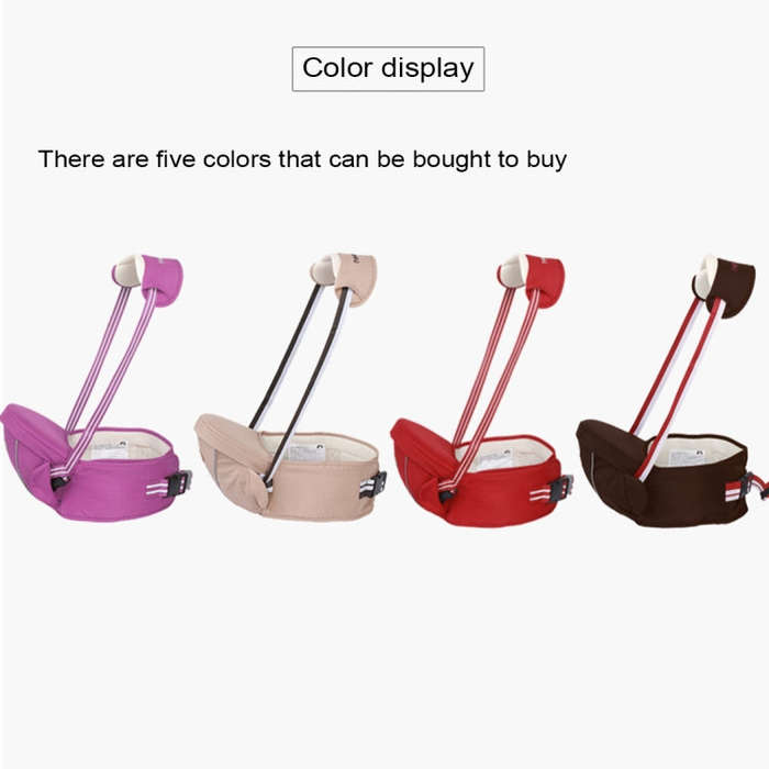 Ergonomic Baby Carrier with Hip Seat for Baby with Reflective Strip for 0-3 Years Old(Purple)
