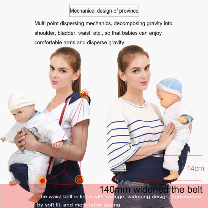Ergonomic Baby Carrier with Hip Seat for Baby with Reflective Strip for 0-3 Years Old(Purple)