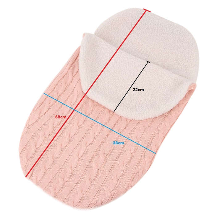 Thick Baby Swaddle Wrap Knit Envelope Sleeping Bag Newborn Infant Warm Bands Indoor Infant Stroll...