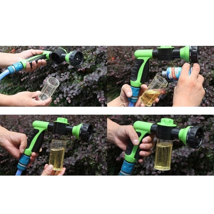 Multifunctional Car Foam Water Gun Garden Watering Tools Pet shower sprinkler,Random Color Delive...