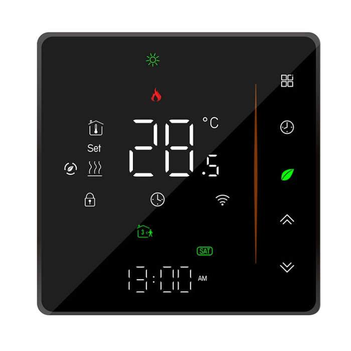 BHT-006GBLW 95-240V AC 16A Smart Home Heating Thermostat for EU Box, Control Electric Heating wit...