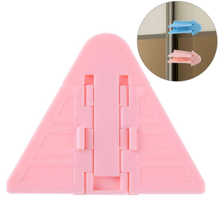 Window Safety Lock Sliding Door Window Lock Door and Window Stopper for Children (Pink)