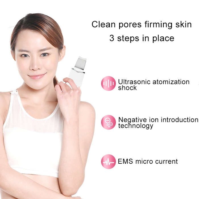 2W Ultrasonic Vibration Face Cleansing Machine Dead Skin Cleaner Scrubber Shovel Tool Face Beauty...