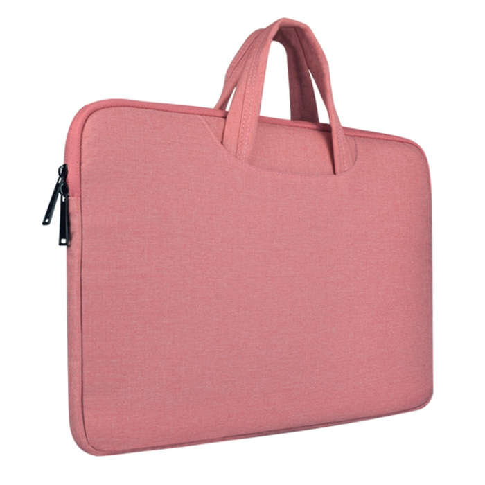 Breathable Wear-resistant Shoulder Handheld Zipper Laptop Bag, For 15.6 inch and Below Macbook, S...