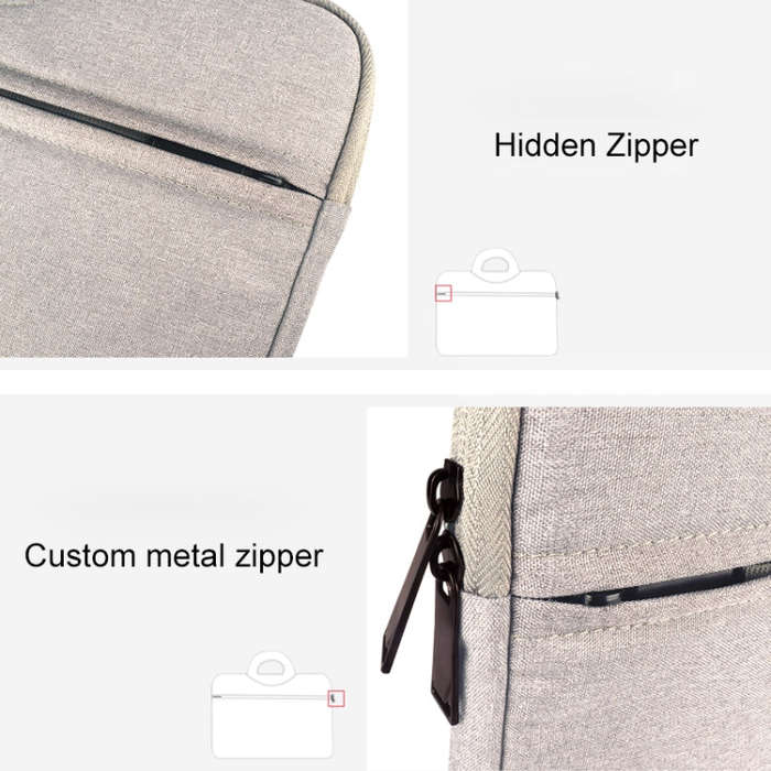 Breathable Wear-resistant Shoulder Handheld Zipper Laptop Bag, For 15.6 inch and Below Macbook, S...