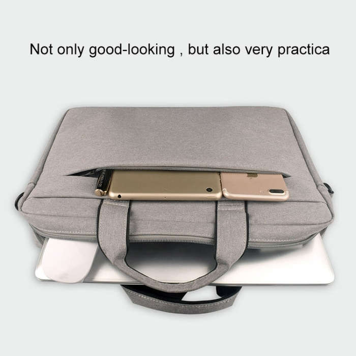 Breathable Wear-resistant Thin and Light Fashion Shoulder Handheld Zipper Laptop Bag with Shoulde...