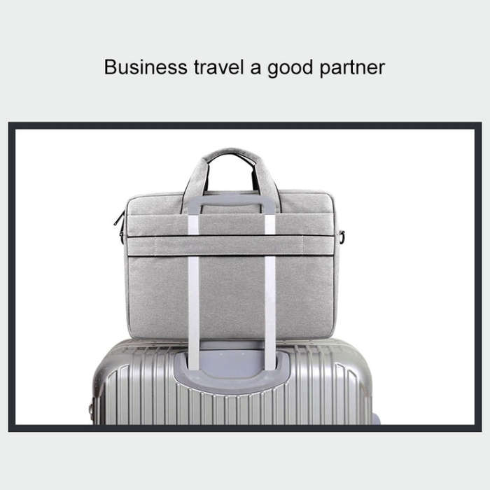 Breathable Wear-resistant Thin and Light Fashion Shoulder Handheld Zipper Laptop Bag with Shoulde...