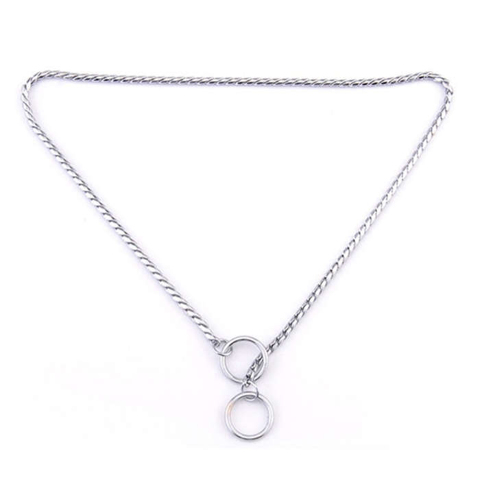 Pet Collars Pet Neck Strap Dog Neckband Snake Chain Dog Chain  Solid  Metal Chain Dog CollarLe...