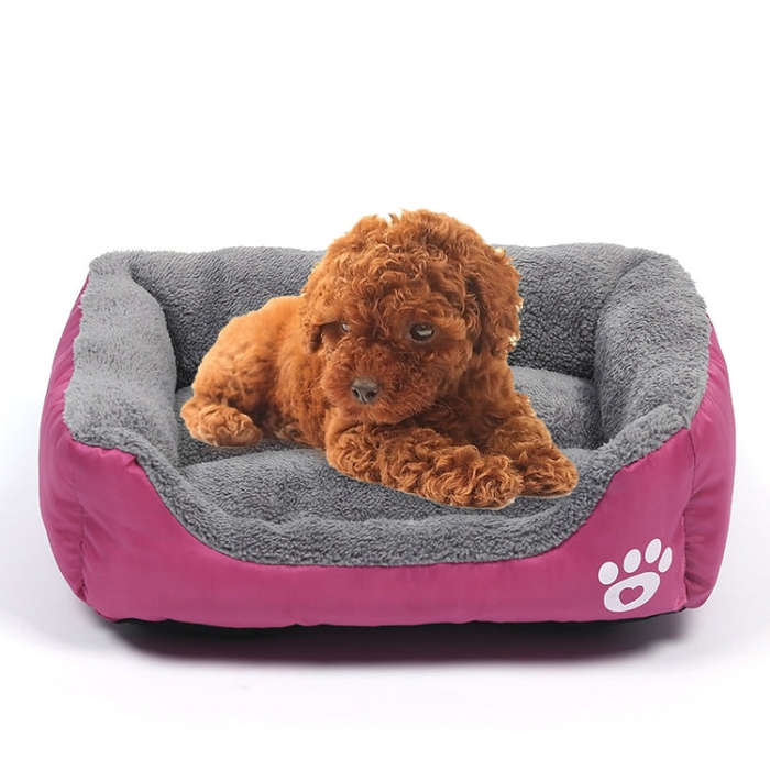 Candy Color Four Seasons Genuine Warm Pet Dog Kennel Mat Teddy Dog Mat, Size: S, 43×32×10cm (Ma...