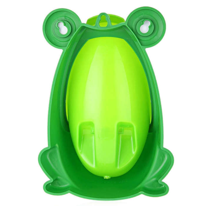 Cartoon Frog Shape Kids Wall-Mounted Potty Toilet(Green)