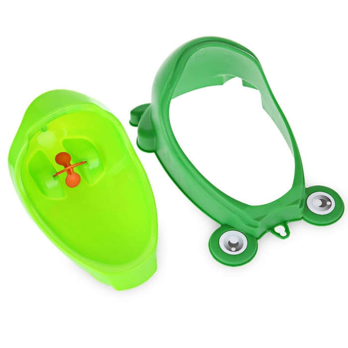 Cartoon Frog Shape Kids Wall-Mounted Potty Toilet(Green)