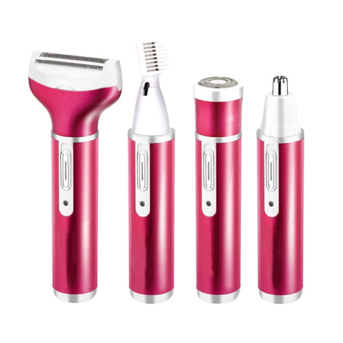 4 In 1  USB Rechargeable Vibrissa Eyebrows Trimmer Body Hair Denuding Machine Set with USB Cable(...