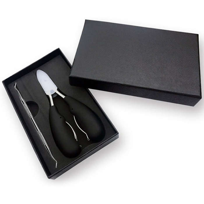 2 in 1 Nail Clipper for Paronychia Stainless Steel Olecranon Nail Nipper & Ingrown Nail Lifter(Bl...