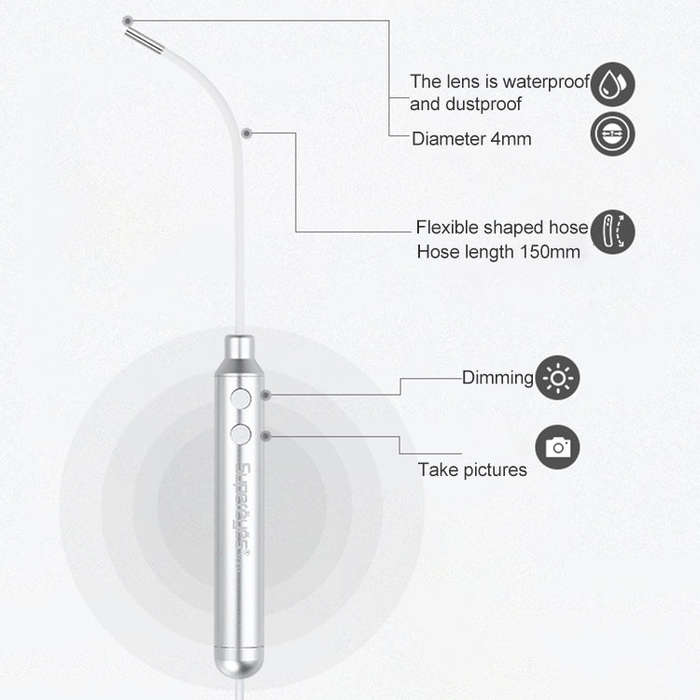 Supereyes Y001 Ear Mite Mouth Electronic Digital Fixed Focus Endoscope