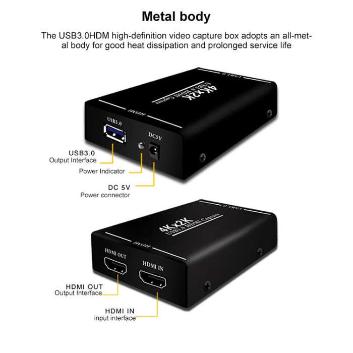 EC289 4K HDMI USB3.0 HD Video Capture Recorder Box