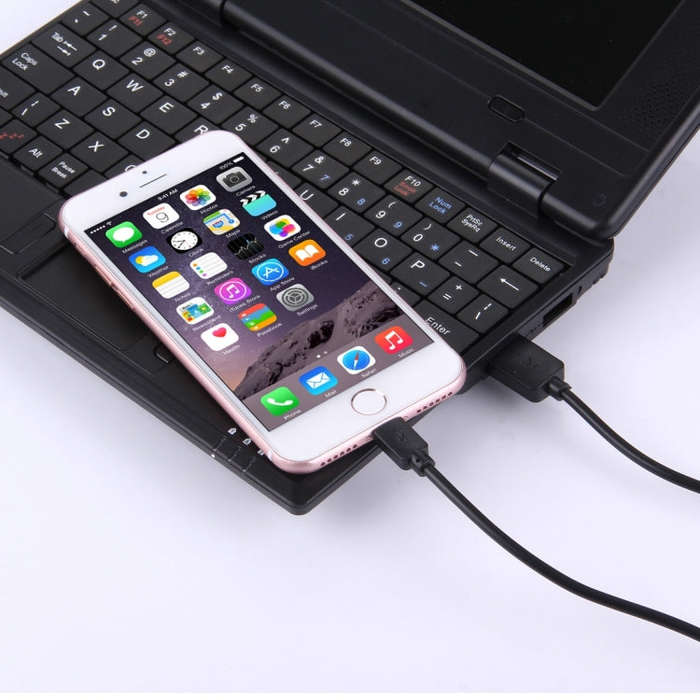 HAWEEL 1m High Speed 35 Cores 8 Pin to USB Sync Charging Cable for iPhone, iPad(Black)