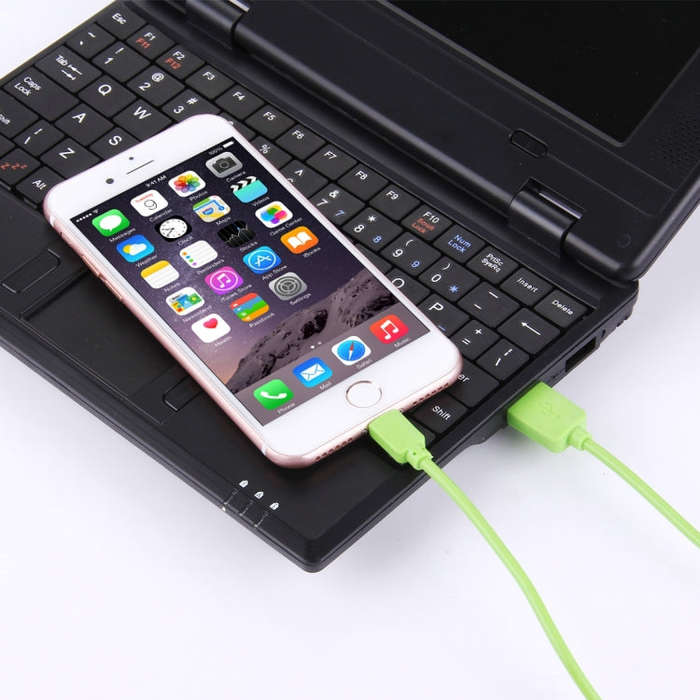 HAWEEL 1m High Speed 35 Cores 8 Pin to USB Sync Charging Cable for iPhone, iPad(Green)