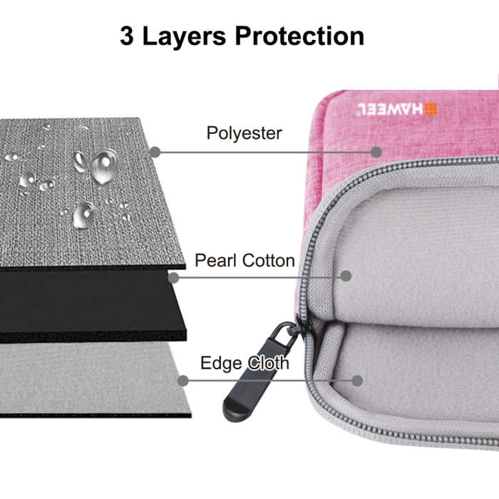 HAWEEL 15.0 inch Sleeve Case Zipper Briefcase Laptop Carrying Bag, For Macbook, Samsung, Lenovo, ...
