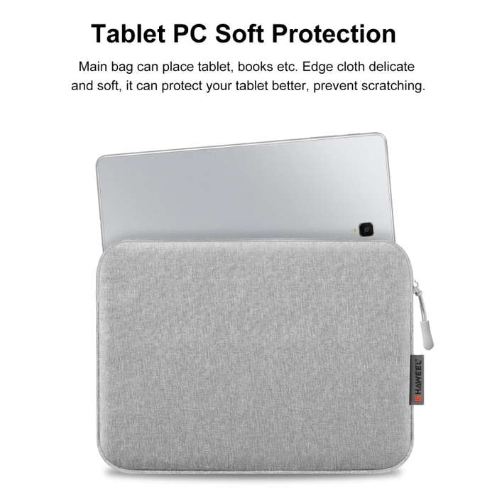 HAWEEL 11 inch Tablet Sleeve Case Zipper Briefcase Bag for 9.7-11.0 inch Tablets(Grey)