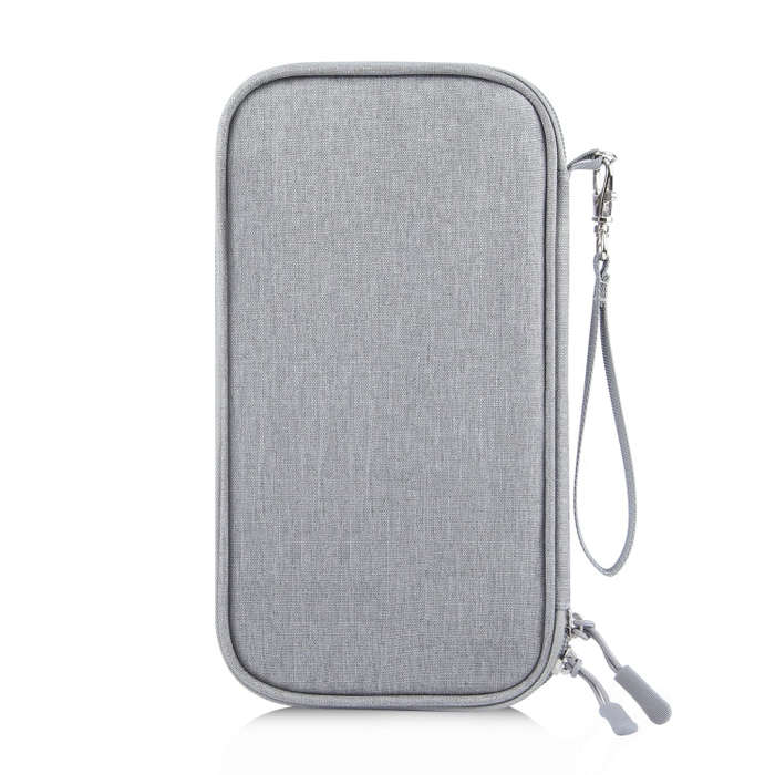 HAWEEL Clutch Bag Passport Wallet Document Organizer Credit Cards Case Bag (Grey)