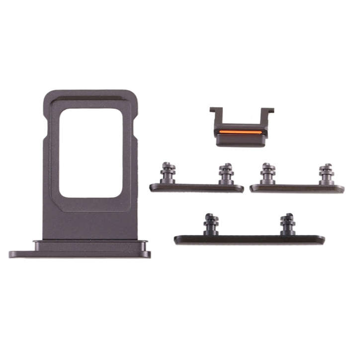 SIM Card Tray + Side Key for iPhone 11(Black)
