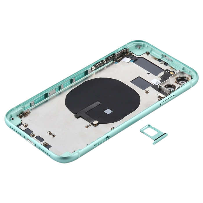 Battery Back Cover (with Side Keys & Card Tray & Power + Volume Flex Cable & Wireless Charging Mo...