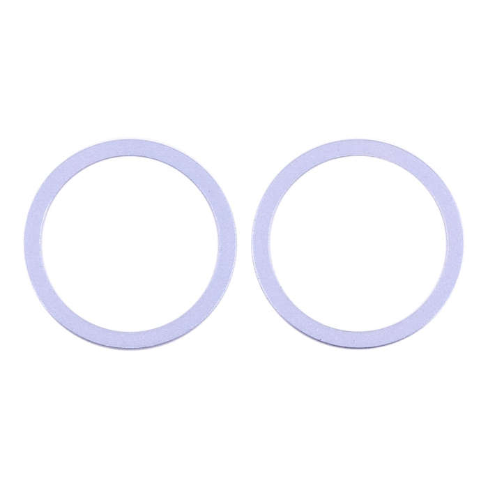 2 PCS Rear Camera Glass Lens Metal Protector Hoop Ring for iPhone 12(Purple)