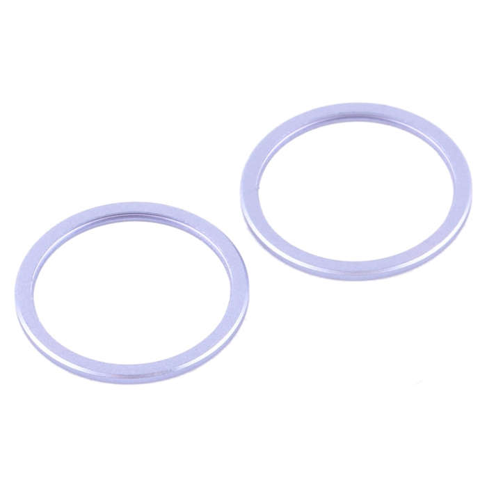 2 PCS Rear Camera Glass Lens Metal Protector Hoop Ring for iPhone 12(Purple)