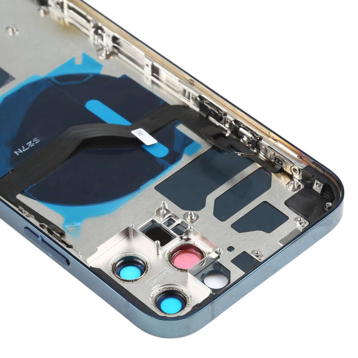 Battery Back Cover (with Side Keys & Card Tray & Power + Volume Flex Cable & Wireless Charging Mo...