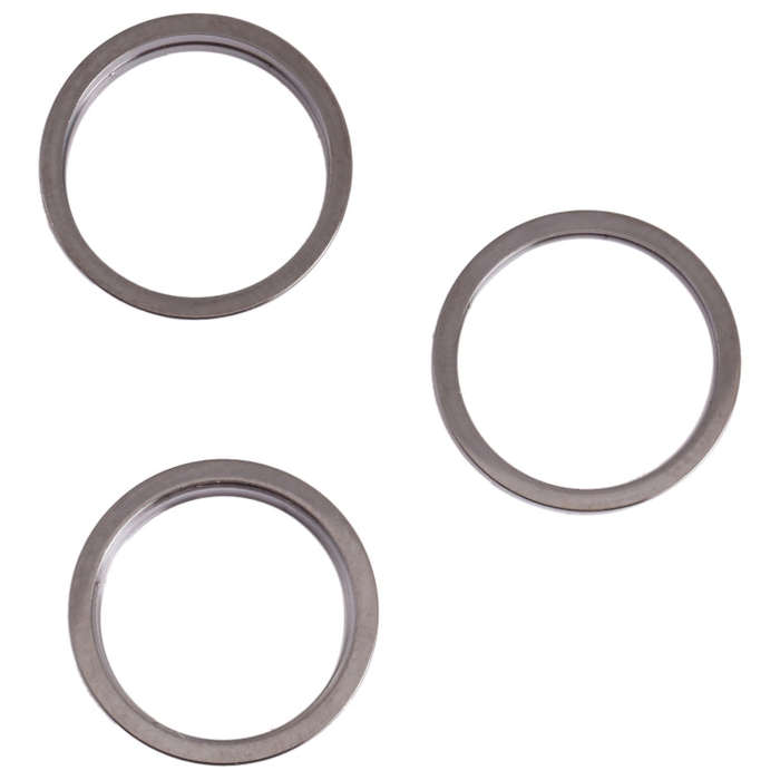 3 PCS Rear Camera Glass Lens Metal Outside Protector Hoop Ring for iPhone 13 Pro Max(Black)