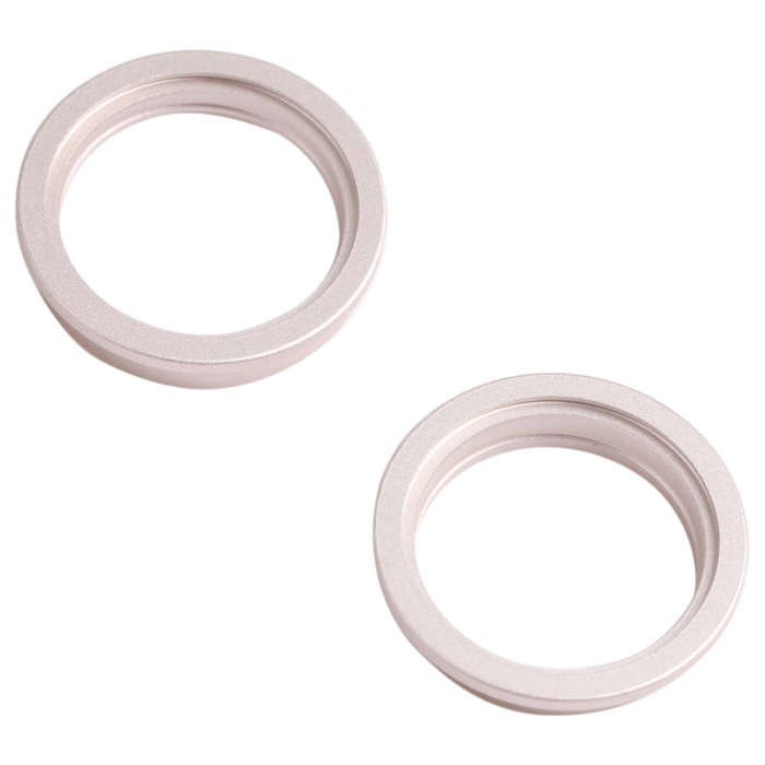2 PCS Rear Camera Glass Lens Metal Outside Protector Hoop Ring for iPhone 13 mini(White)