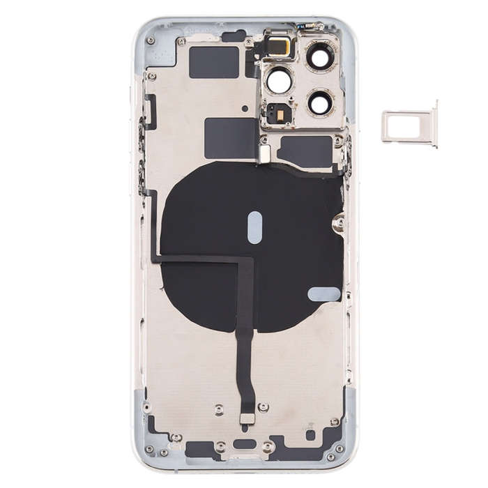 Battery Back Cover (with Side Keys & Card Tray & Power + Volume Flex Cable & Wireless Charging Mo...