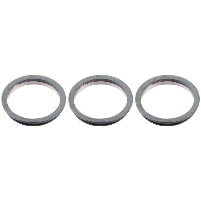 3 PCS Rear Camera Glass Lens Metal Protector Hoop Ring for iPhone 12 Pro Max(Aqua Blue)