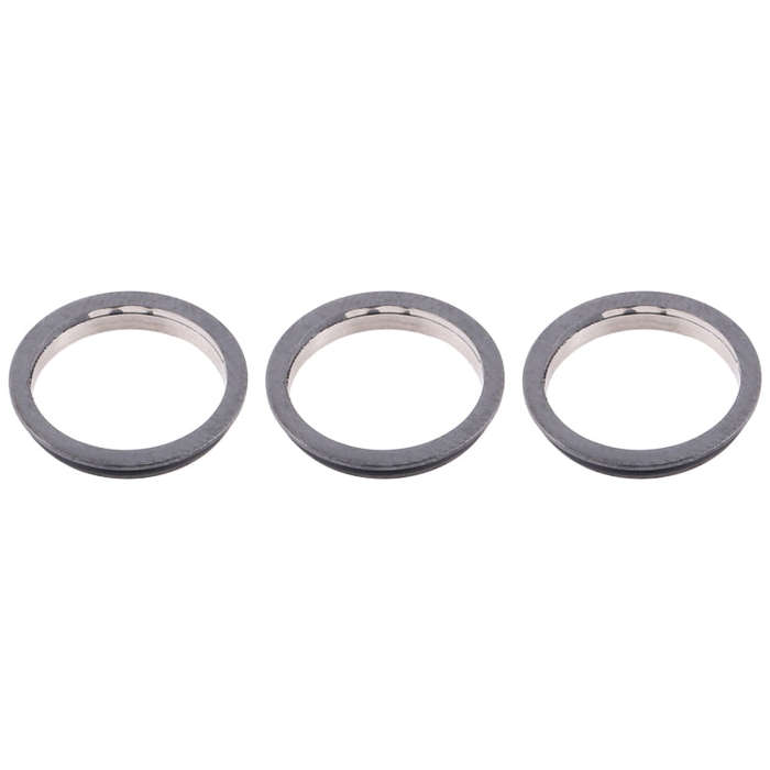 3 PCS Rear Camera Glass Lens Metal Protector Hoop Ring for iPhone 12 Pro Max(Graphite)