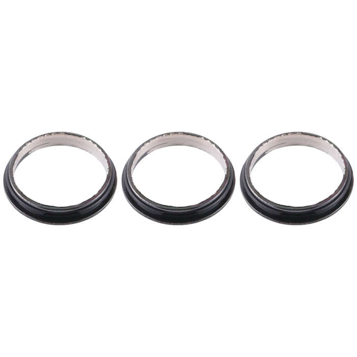 3 PCS Rear Camera Glass Lens Metal Protector Hoop Ring for iPhone 12 Pro Max(Graphite)