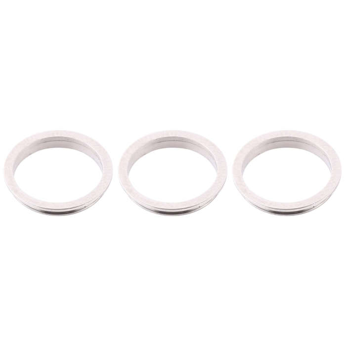 3 PCS Rear Camera Glass Lens Metal Protector Hoop Ring for iPhone 12 Pro Max(Silver)