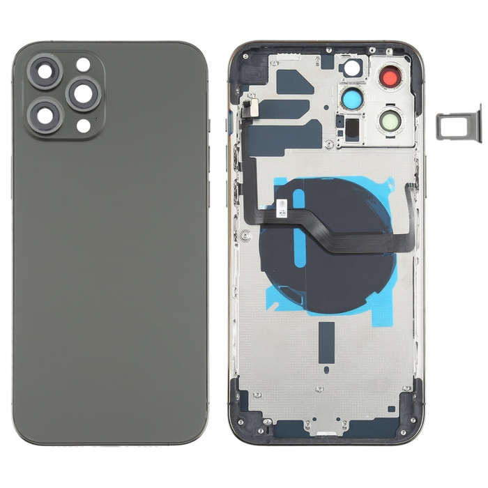 Battery Back Cover (with Side Keys & Card Tray & Power + Volume Flex Cable & Wireless Charging Mo...