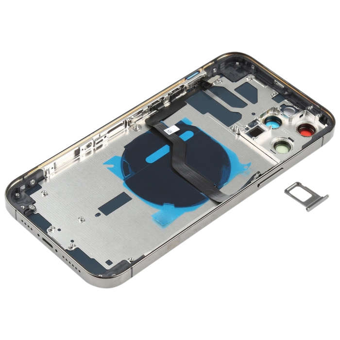 Battery Back Cover (with Side Keys & Card Tray & Power + Volume Flex Cable & Wireless Charging Mo...