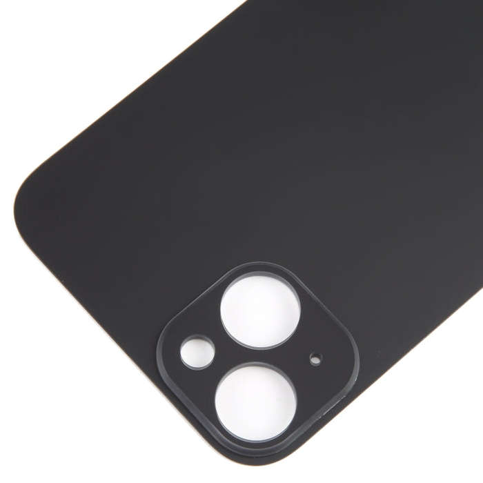 For iPhone 15 Plus Glass Battery Back Cover(Black)