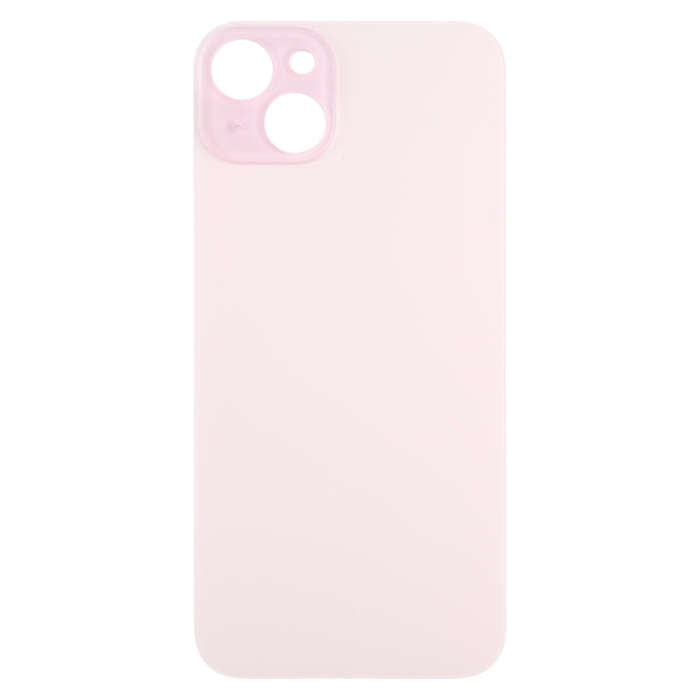 For iPhone 15 Plus Glass Battery Back Cover(Pink)
