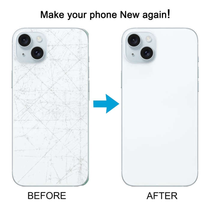 For iPhone 15 Plus Glass Battery Back Cover(Blue)