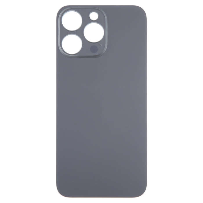 For iPhone 15 Pro Max Easy Replacement Big Camera Hole Glass Back Battery Cover(Black)