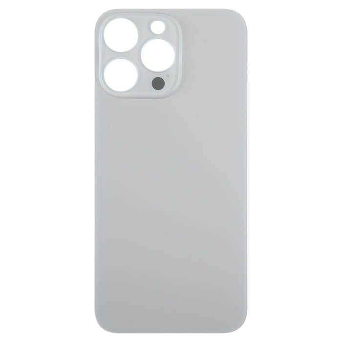For iPhone 15 Pro Max Easy Replacement Big Camera Hole Glass Back Battery Cover(Titanium)