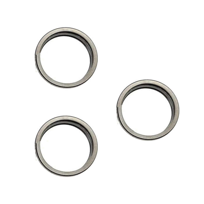 For iPhone 15 Pro / 15 Pro Max 3pcs/set Rear Camera Glass Lens Metal Outside Protector Hoop Ring ...