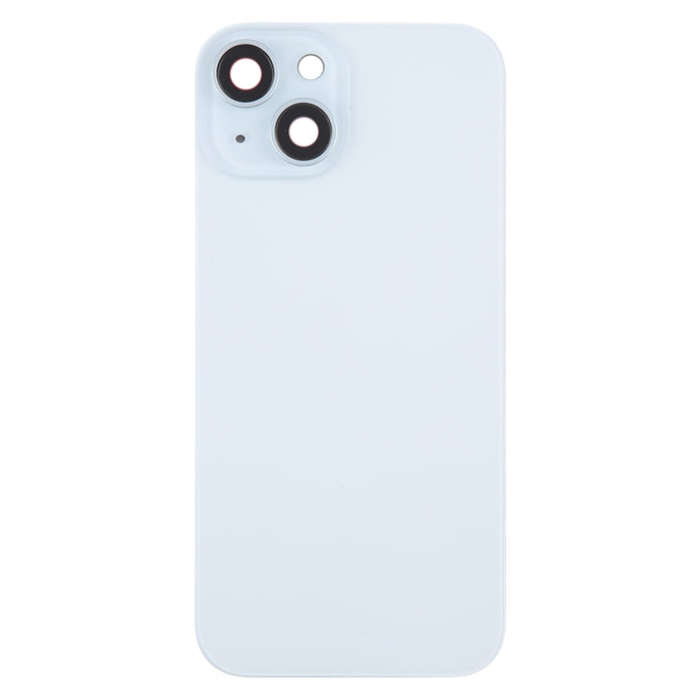 For iPhone 15 Plus Battery Back Cover with Camera Lens Cover + MagSafe Magnet(Blue)