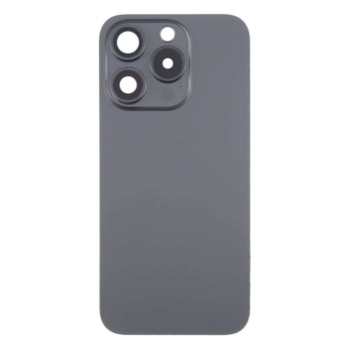 For iPhone 15 Pro Battery Back Cover with Camera Lens Cover + MagSafe Magnet(Black)